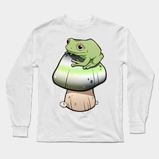 Agender Pride Mushroom Frog Long Sleeve T-Shirt